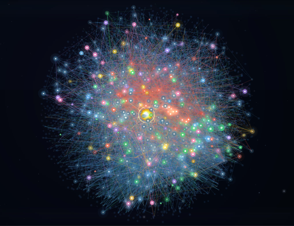 edges illuminating between activated nodes